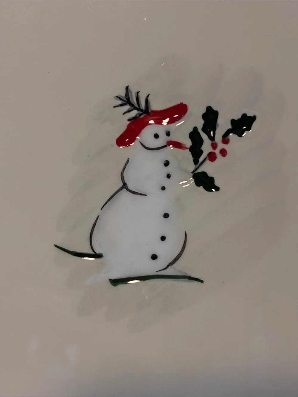 William Sonoma Snowman Plates, Set of Six, New in Box